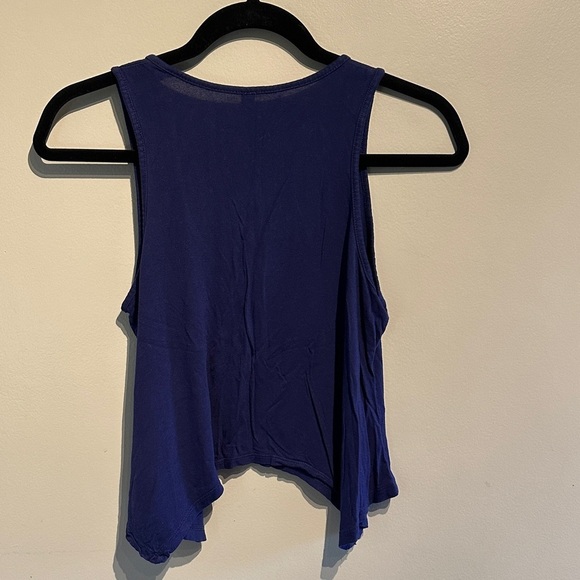 🌸Garage Deep Blue Button-Front Tank Top - Picture 3 of 6